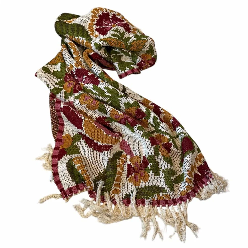 NEW 🔥 FARM RIO Rare 🌺 Hard to Find 🌸 Large Floral Throw Blanket NWT